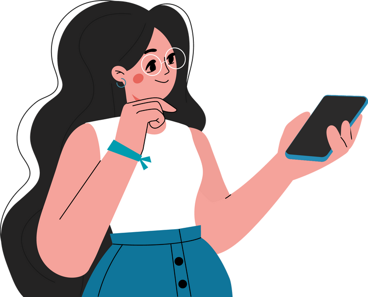 Girl with cell phone